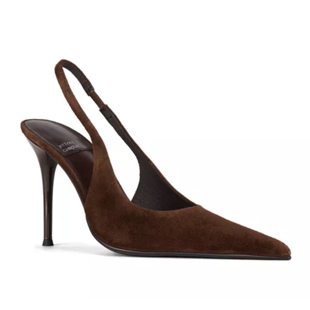 Jeffrey Campbell You Wish Slingback Pumps -Dark Brown Suede
